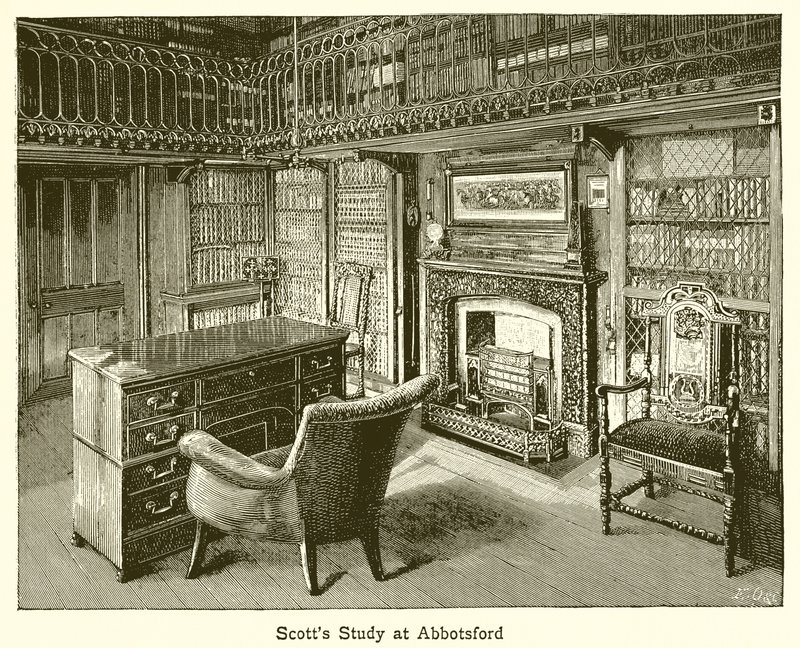 Scotts studeerkamer in Abbotsford door English School