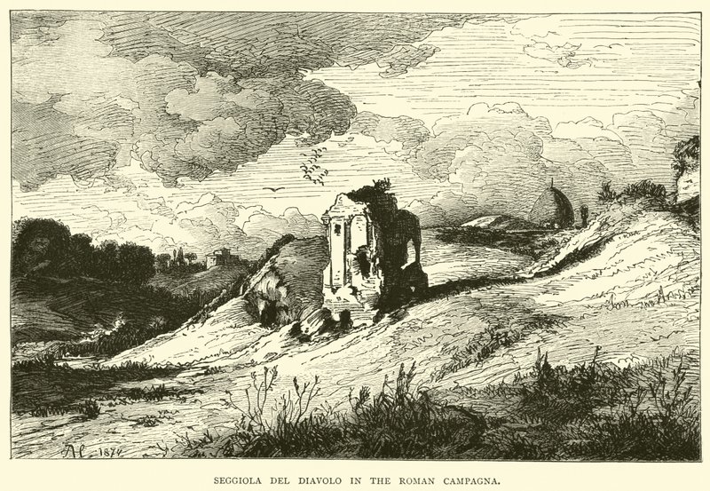 Seggiola del Diavolo in de Romeinse Campagna door English School