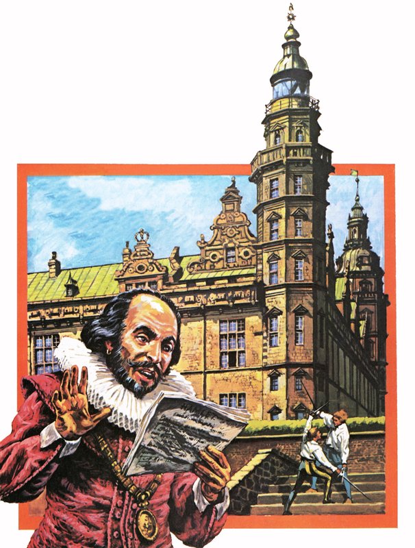 Shakespeare en kasteel Elsinore door English School