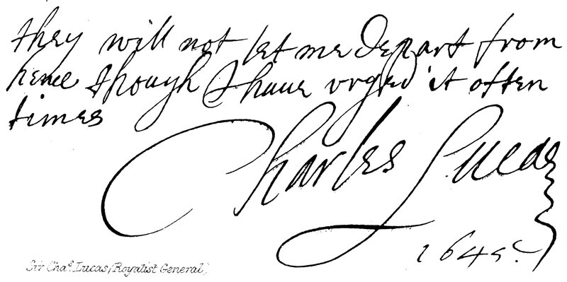 Sir Chas Lucas (Royalistisch Generaal) door English School