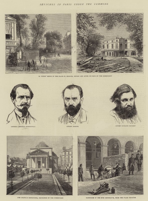 Schetsen in Parijs onder de Commune door English School