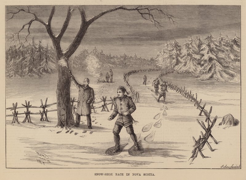 Sneeuwschoenrace in Nova Scotia door English School