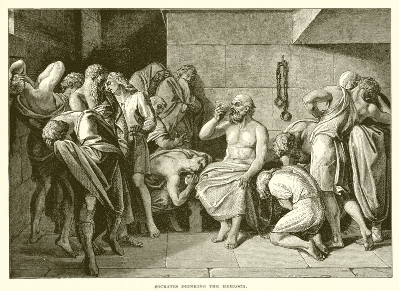 Socrates drinkt de gifbeker door English School