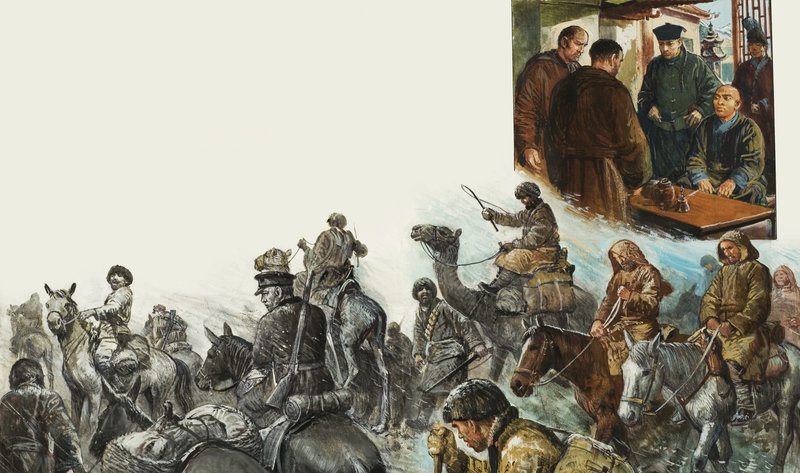 Soldaten in de sneeuw door English School