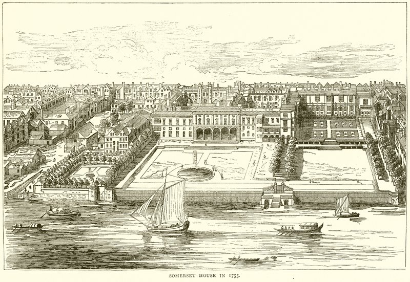 Somerset House in 1755 door English School