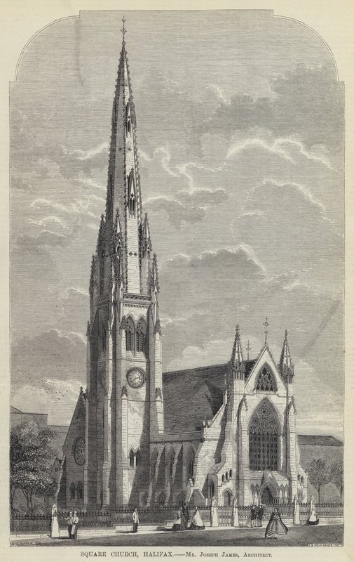 Square Church, Halifax (gravure) door English School