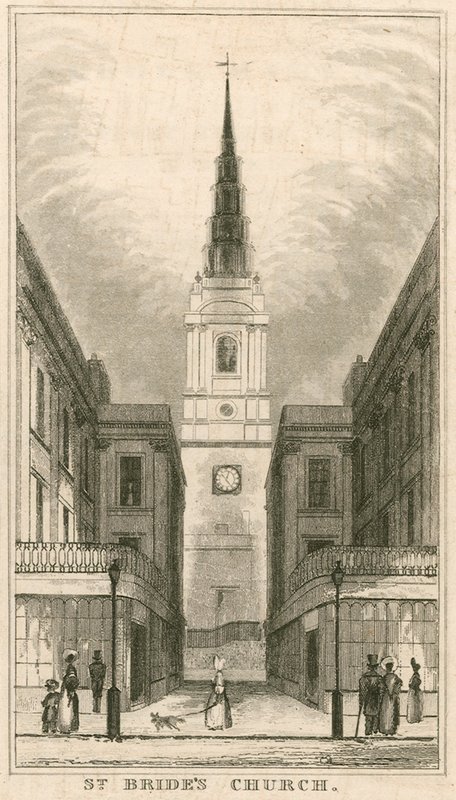 St Brides Kerk, Fleet Street, Londen door English School