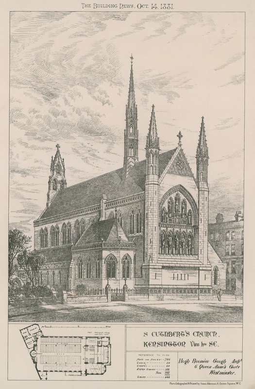 St Cuthberts Church, Kensington door English School