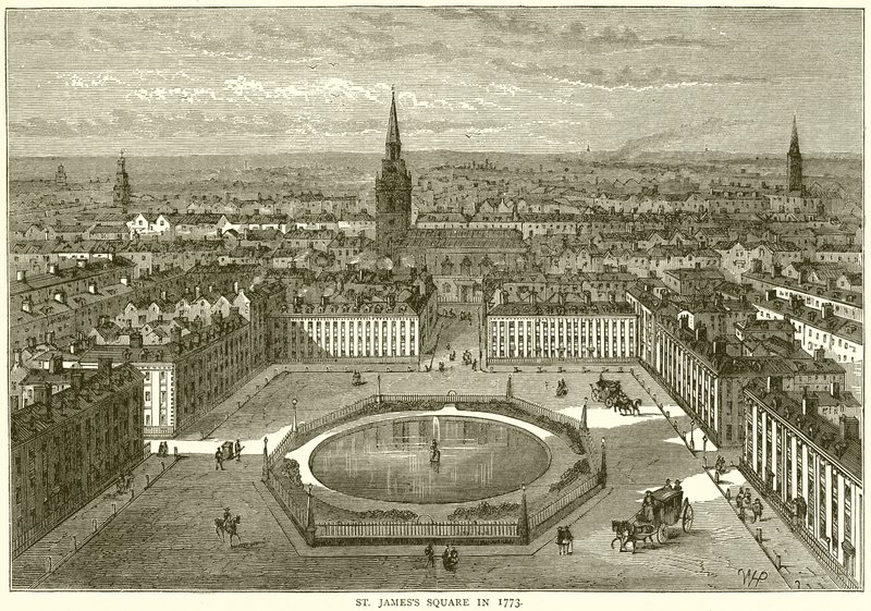 St. Jamess Square in 1773 door English School