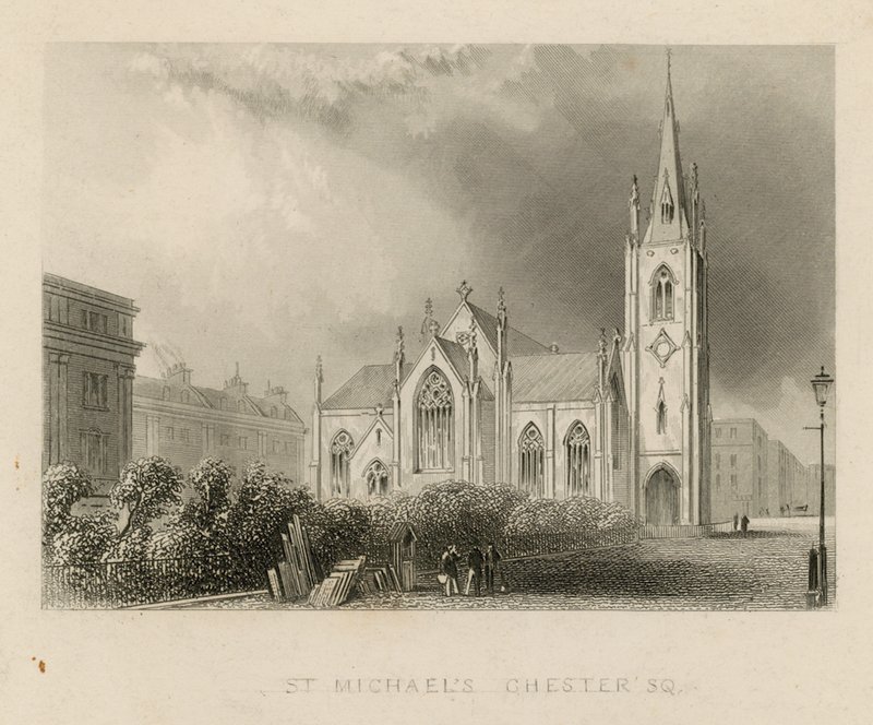 St. Michaels Church, Chester Square door English School