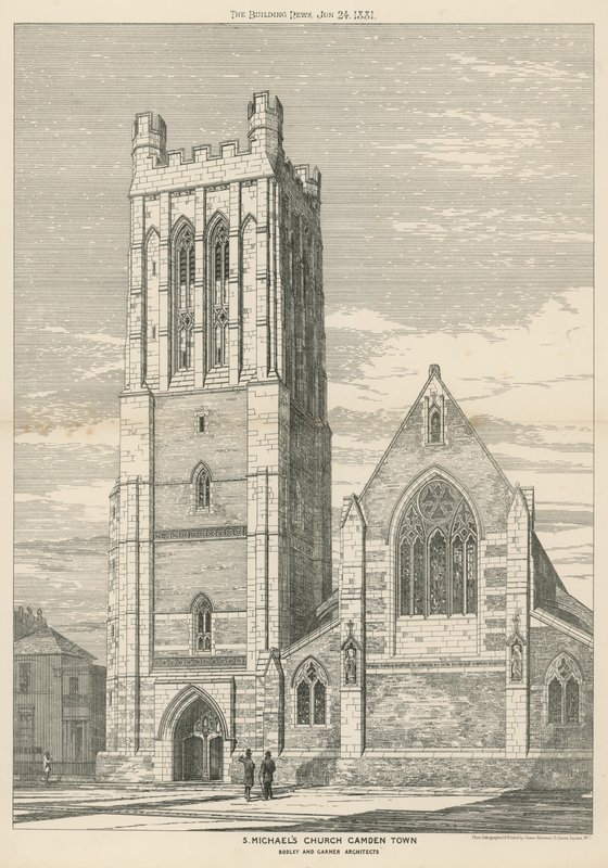 St. Michaels Kerk in Camden Town door English School
