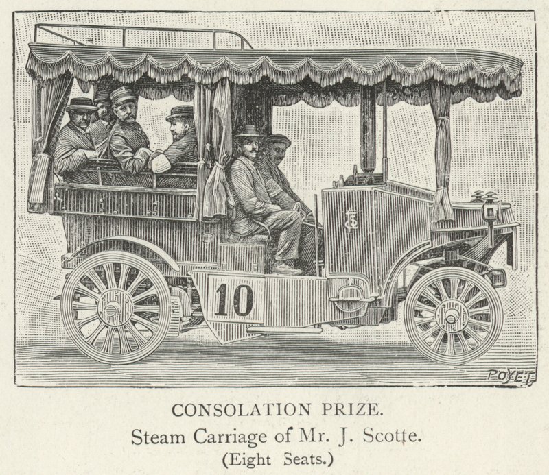 Stoomwagen van de heer J Scotte door English School