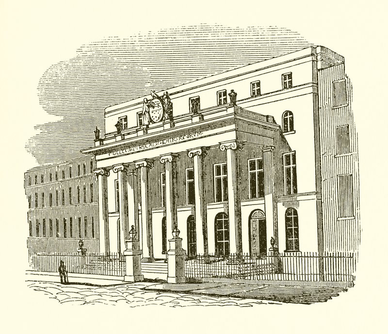Chirurgenzaal in Lincolns Inn Fields door English School