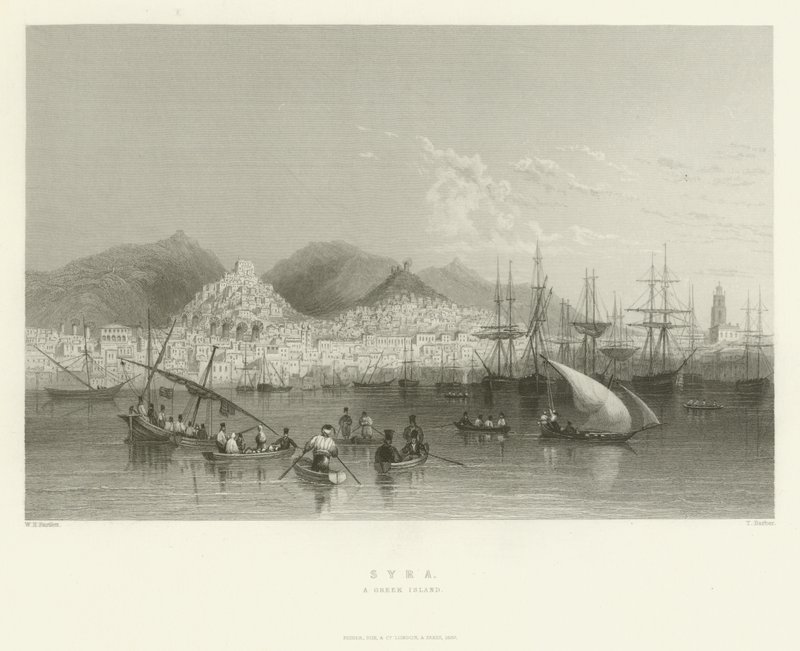 Syra, een Grieks eiland, 1837 door English School
