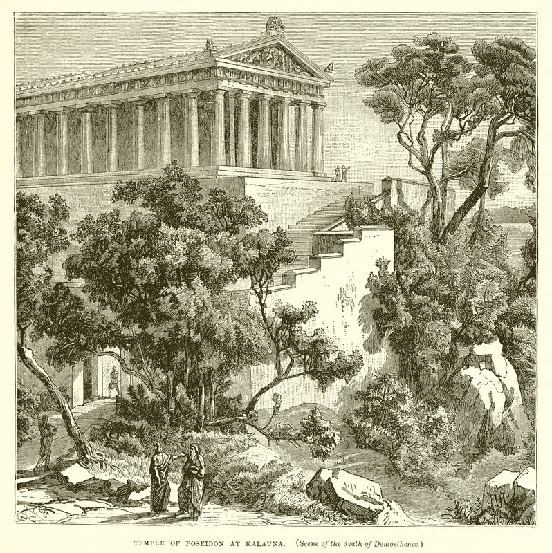 Tempel van Poseidon in Kalauna door English School