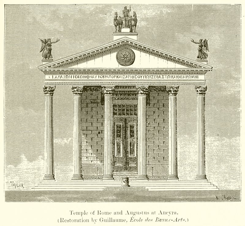 Tempel van Rome en Augustus in Ancyra door English School
