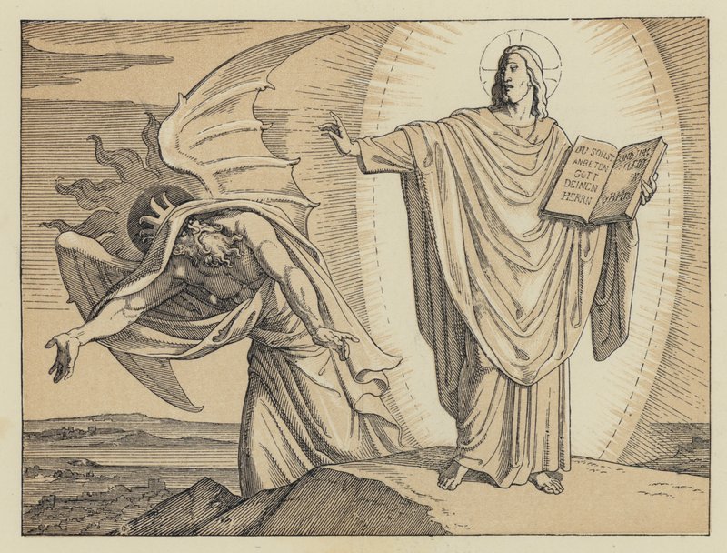 Verleiding van Christus (gravure) door English School