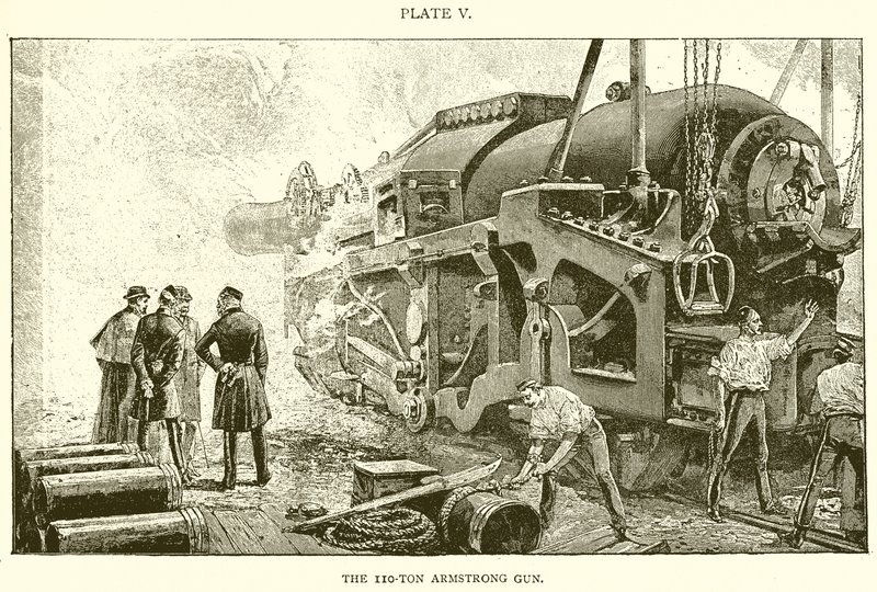 Het 110-tons Armstrong-kanon door English School