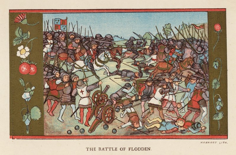 De Slag bij Flodden door English School