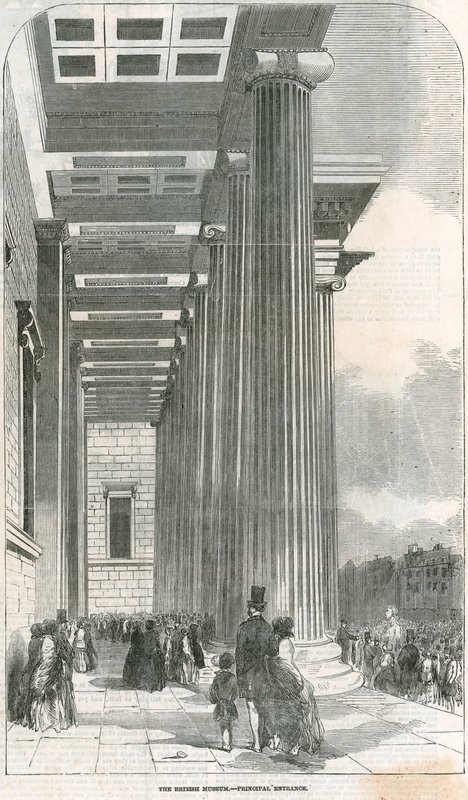 Het British Museum Hoofdingang door English School