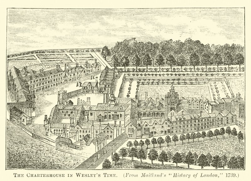 De Charterhouse in Wesleys Tijd door English School