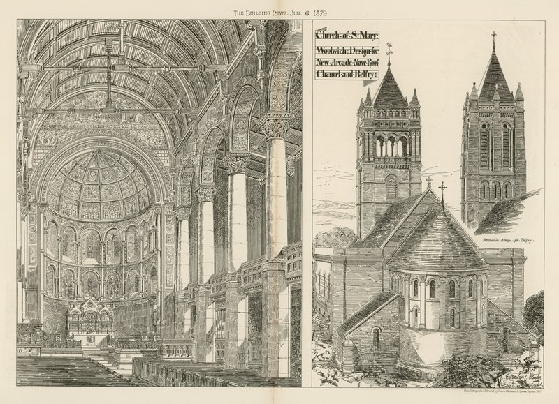 De kerk van St. Mary in Woolwich door English School