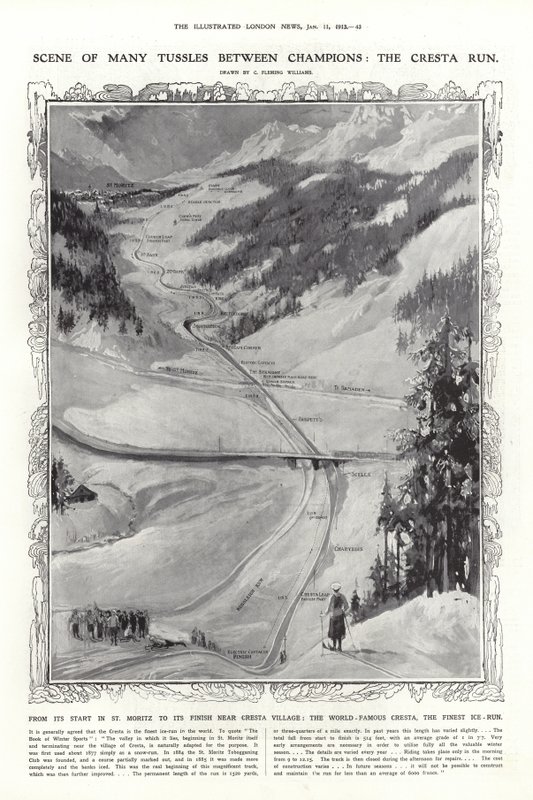 De Cresta Run, St. Moritz, Zwitserland door English School
