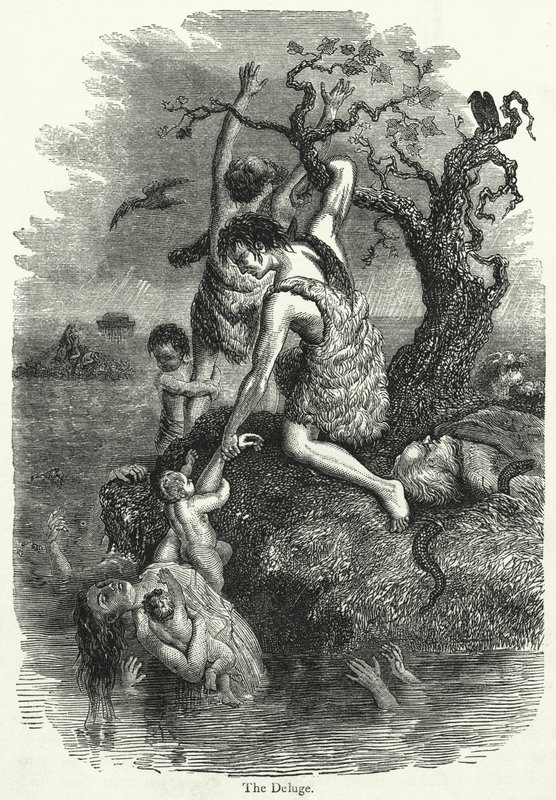 De zondvloed (gravure) door English School