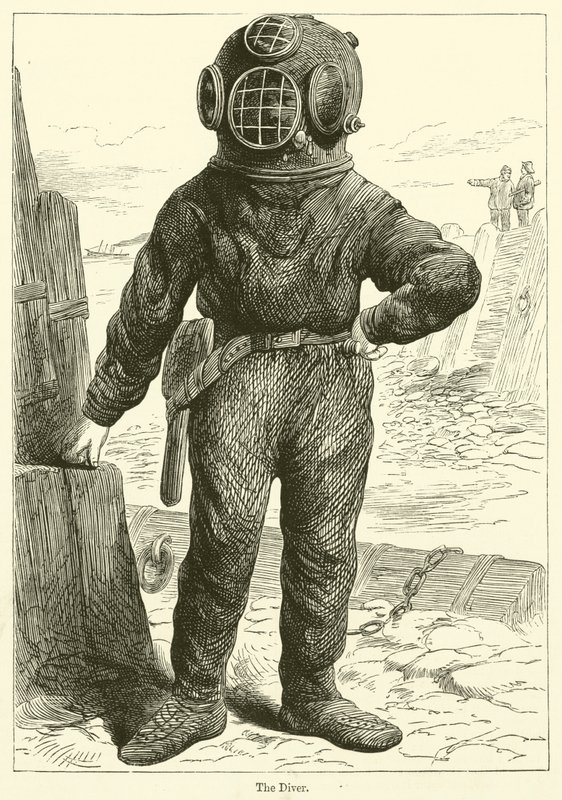 De duiker (gravure) door English School