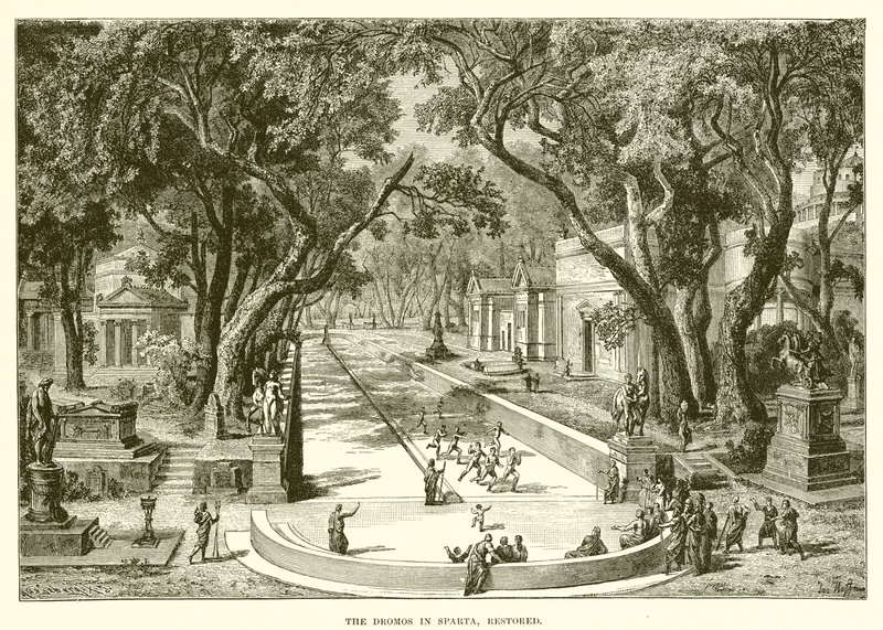 De Dromos in Sparta (gerestaureerd) door English School