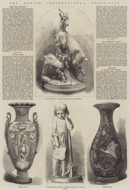 De Dublin Internationale Tentoonstelling (gravure) door English School