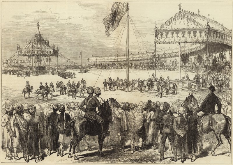 Het Keizerlijke Durbar in Delhi door English School