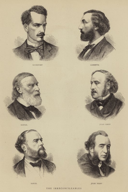 De onverenigbaren (gravure) door English School