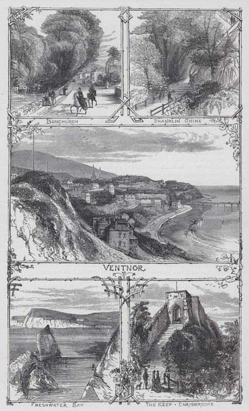Het Eiland Wight (gravure) door English School