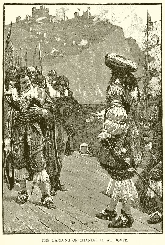 De Landing van Karel II in Dover door English School
