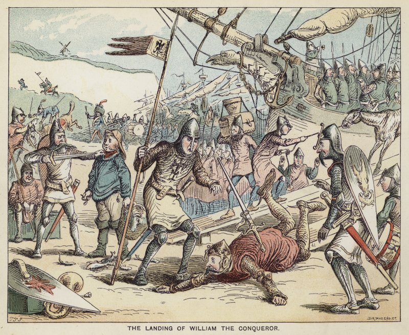 De landing van Willem de Veroveraar door English School