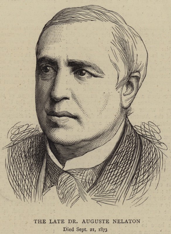 De Wijlen Dr Auguste Nelaton (gravure) door English School