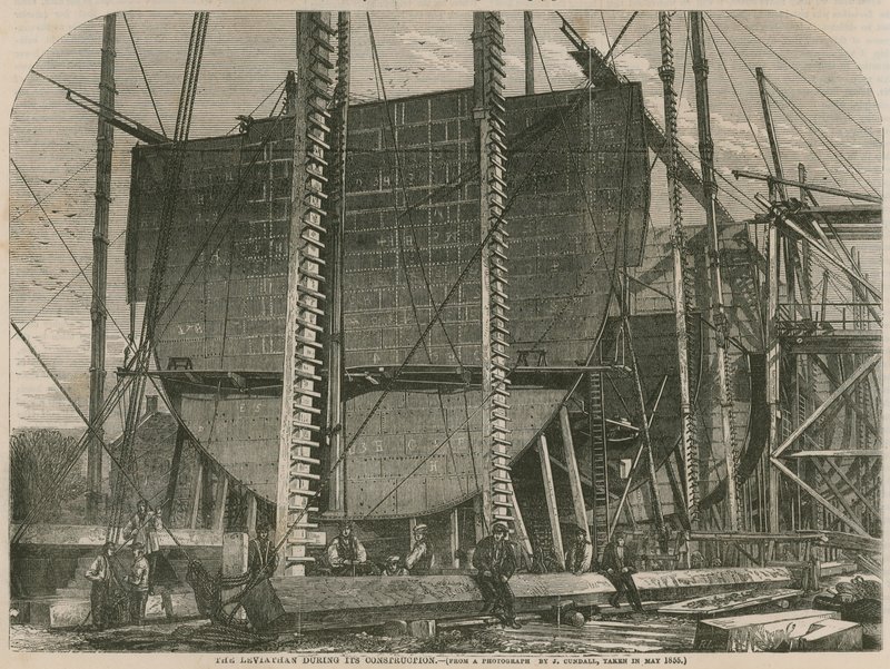 De Leviathan tijdens de bouw door English School