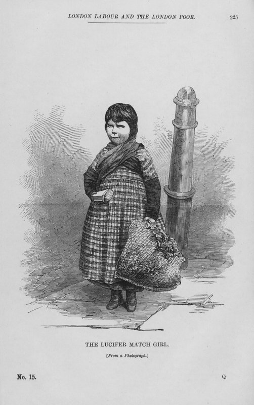 Het Lucifer Meisje (gravure) door English School