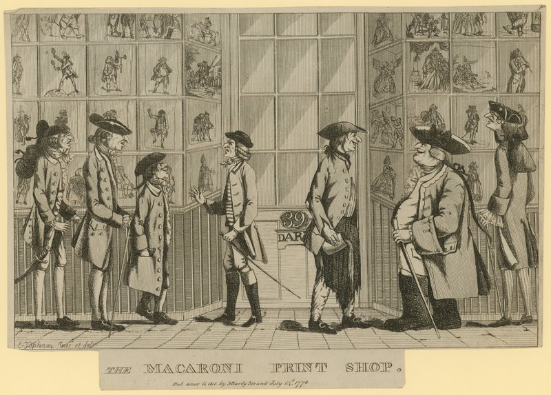 De Macaroni Prentwinkel door English School