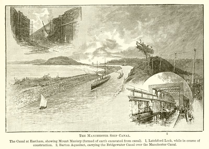 Het Manchester Ship Canal door English School