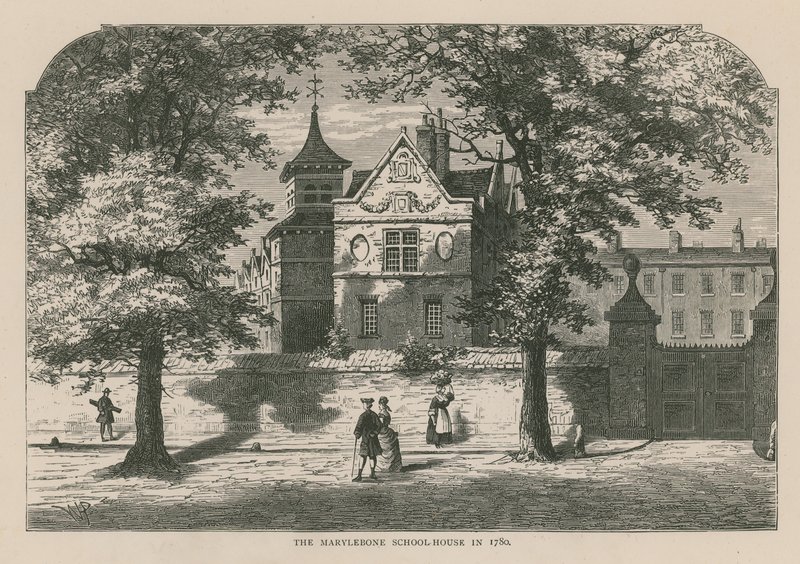 De Marylebone School House in 1780 door English School