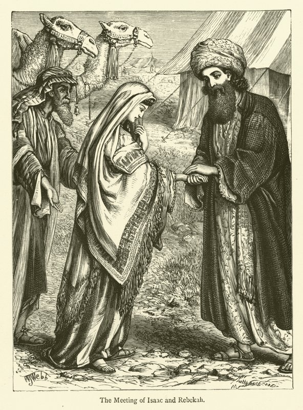 De ontmoeting van Isaak en Rebekka door English School