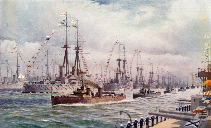 De Marine Review in Spithead door English School