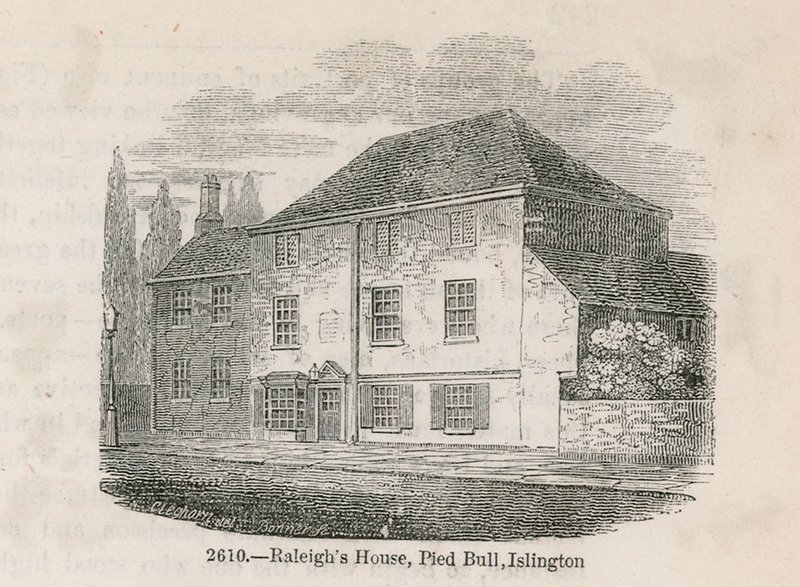 The Old Pied Bull Inn, Islington door English School