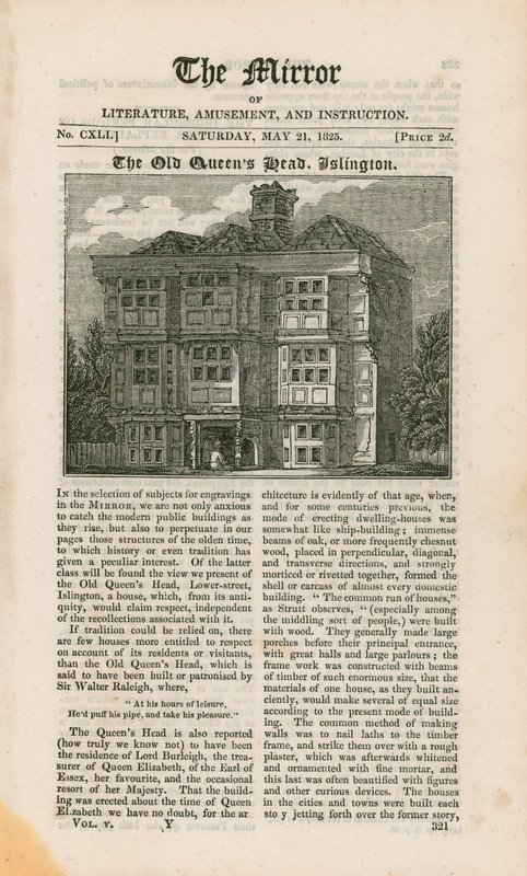 The Old Queens Head, Islington door English School