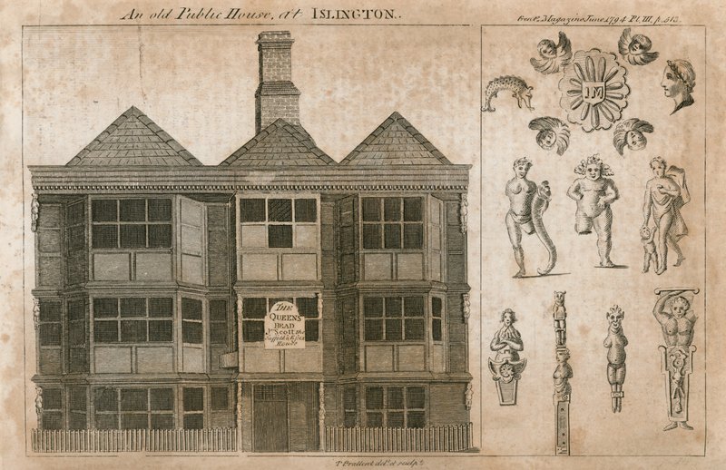 The Old Queens Head, Islington door English School