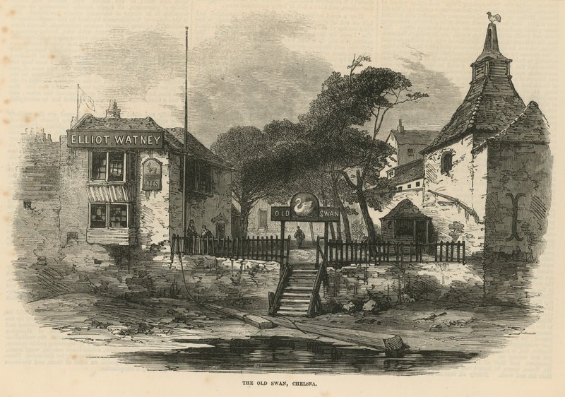 Het Old Swan café in Chelsea door English School