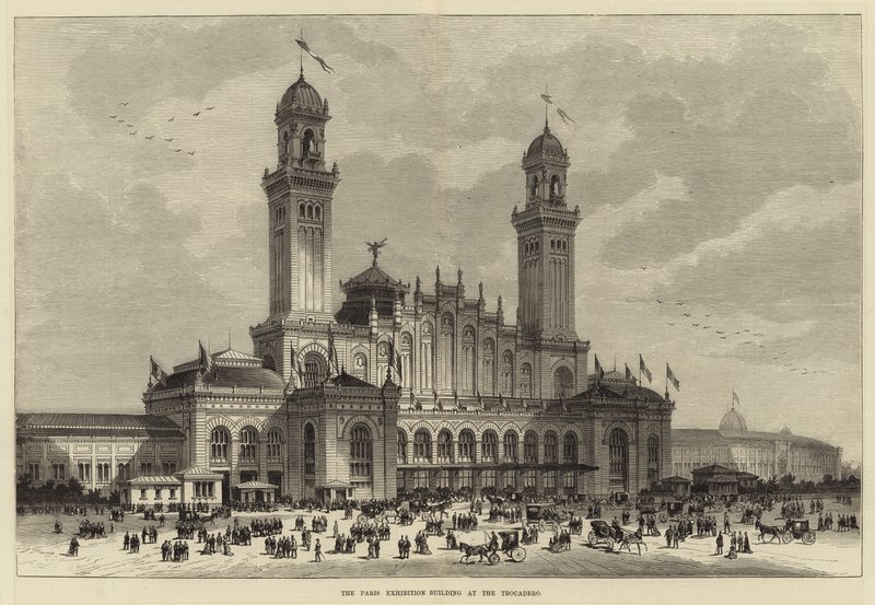 Het Tentoonstellingsgebouw van Parijs bij het Trocadero door English School