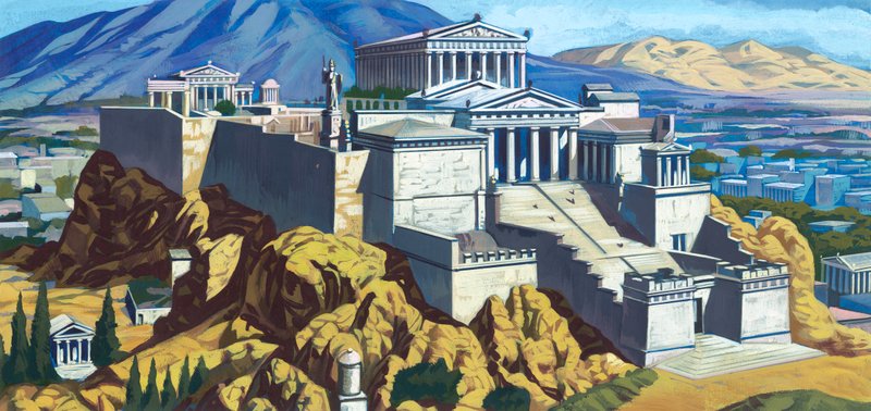 Het Parthenon door English School